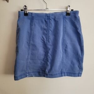Free People Mini Skirt Stretch Blue Denim 8 M Medium